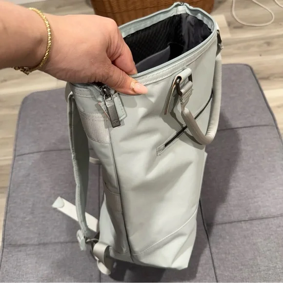 Stylish Gray Women's tote laptop traveling Backpack - Picture 10 of 10